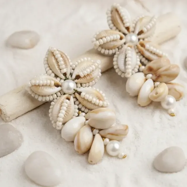 Sea Shell Bloom Stud Jhumar