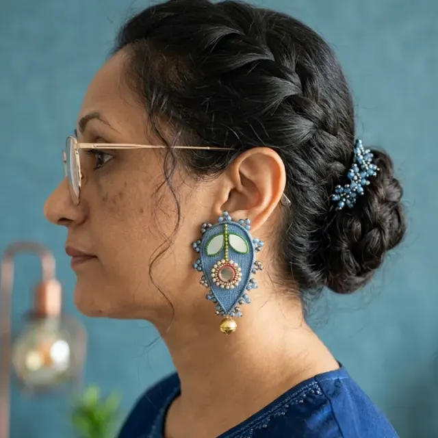 Nukkad Denim Noor Stud Earrings