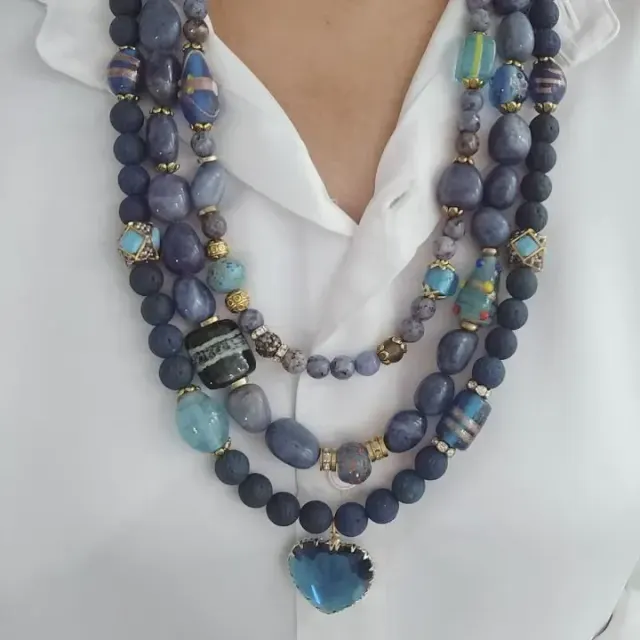 Neel Tarang 3 Layered Necklace Set