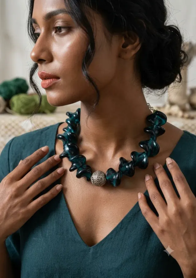 Syaahi Nazara Handcrafted Beaded Neckpiece