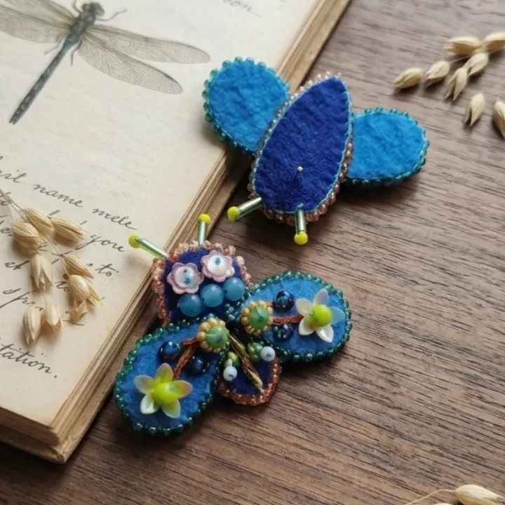 Queen Bee Pankhudi Earrings (Aqua Blue)