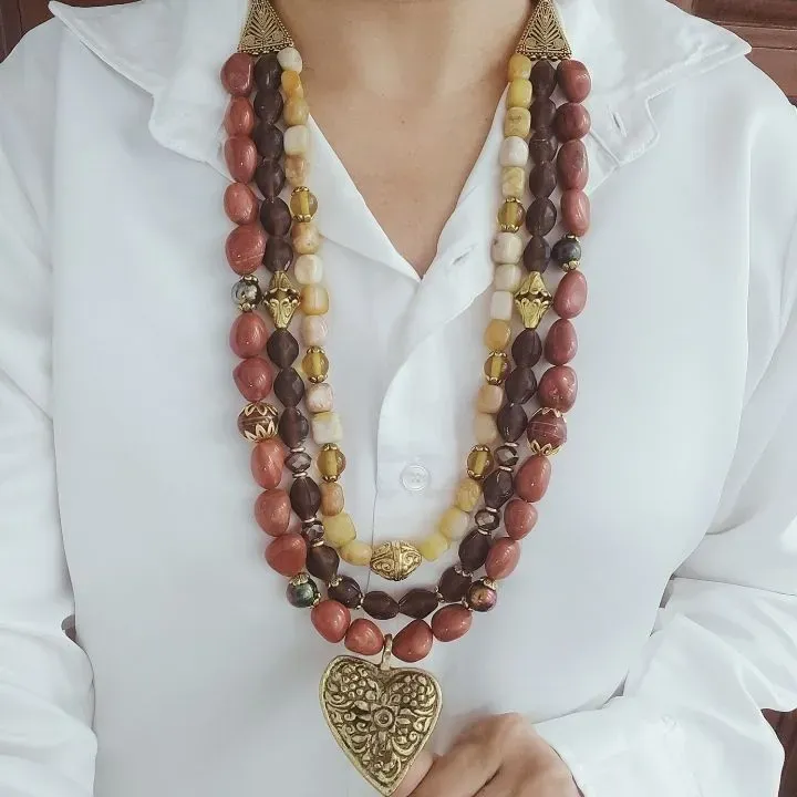 Hridaya Rooh 3 Strand Necklace