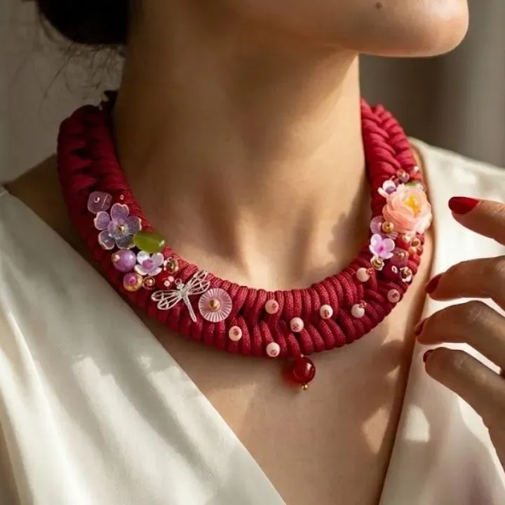 Resham Raag Choker (W/o Earrings)