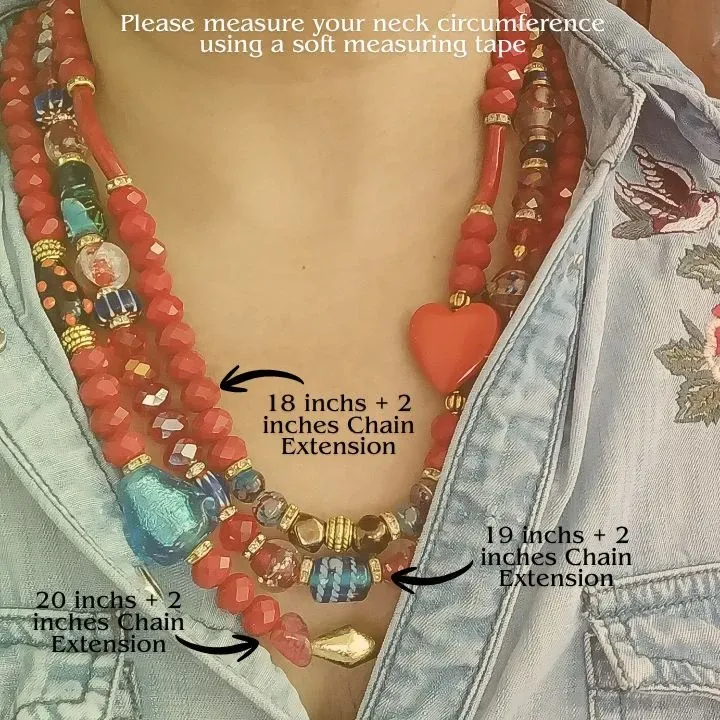 Nazakat Mosaic V2.0 Three Layered Beaded Necklace Set