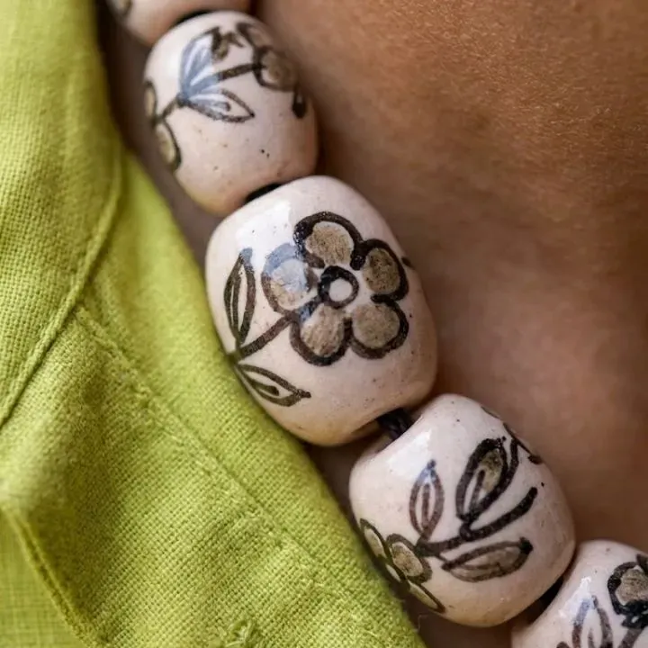 Guldaari Mitti Handpainted Porcelain Necklace