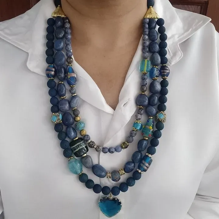 Neel Tarang 3 Layered Necklace Set