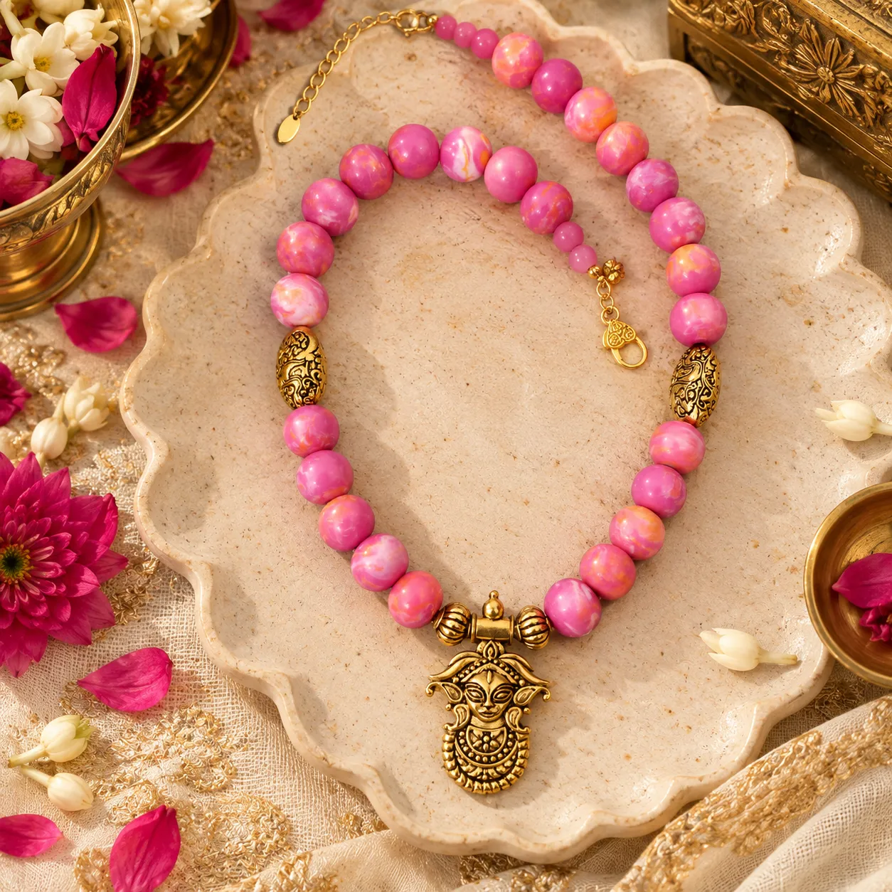 Gulabi Noor – Devi Pendant Neckwear — view 2