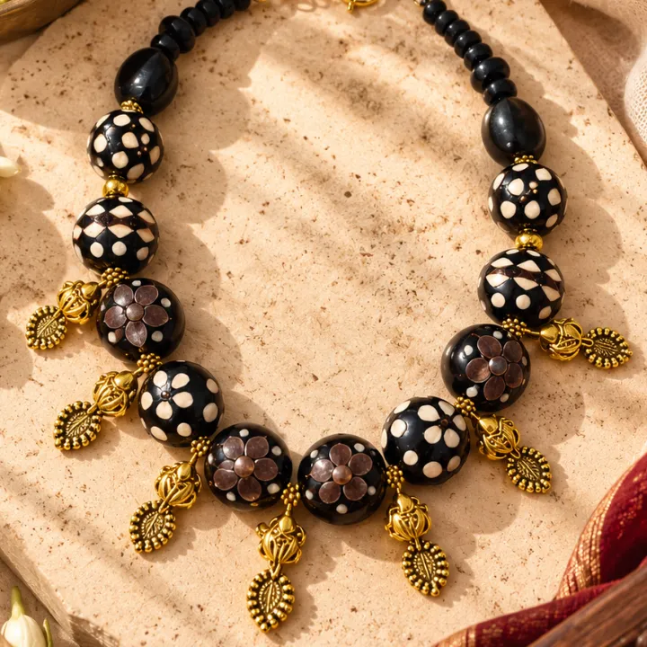 Kaala Gajmukhi Gul — The Floral Statement Neckpiece — neckwear, view 2