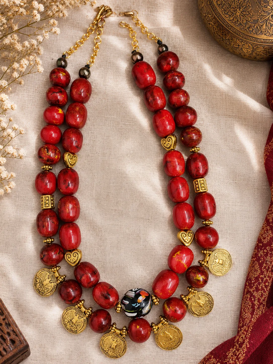 Sikka — The Vintage Coin Statement Neckwear Set — view 2